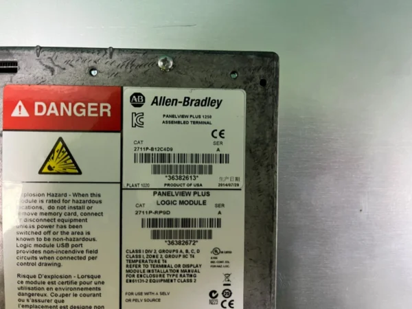 Allen Bradley 2711P-B12C4D9. Panel View Plus. (UK/EU Buyers Read)