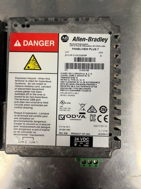 Allen Bradley 2711P-T10C22D9P. Panel View Plus 7. (UK/EU Buyers Read)