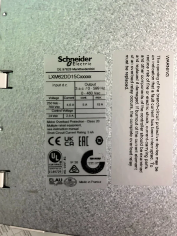 Schneider LXM62DD15C21322. Lexium LXM 62 D. (UK / EU Read) - Image 2