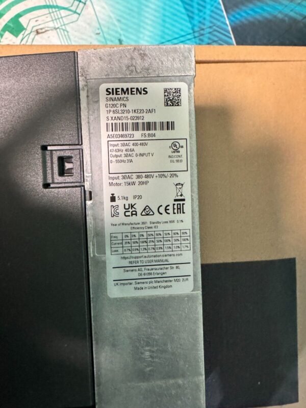 Siemens 6SL3210-1KE23-2AF1. Sinamics G120C PN.  (UK And EU Buyers Read) - Image 2