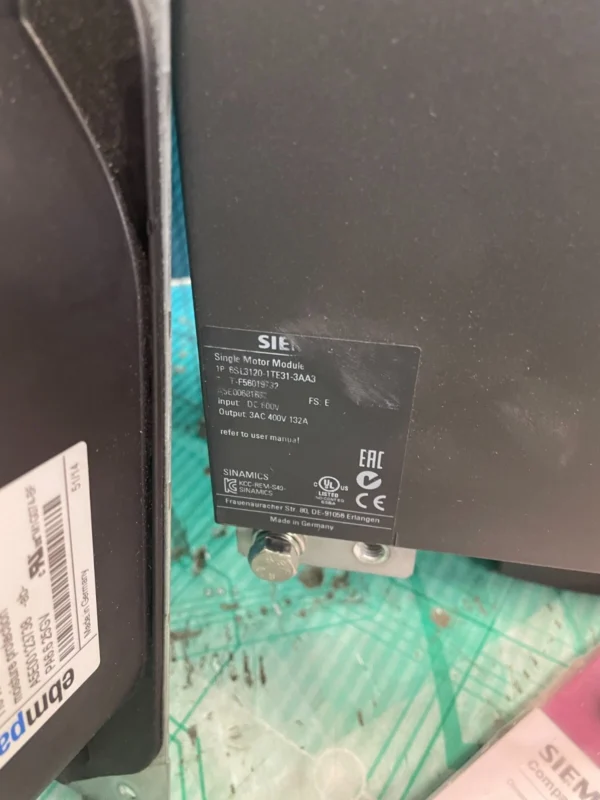 Siemens Sinamics 6SL3120-1TE31-3AA3. Single Motor Module - Image 3
