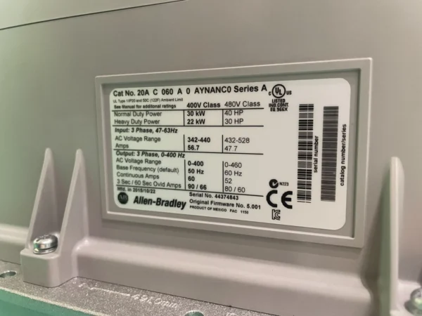 Allen Bradley 20AC060A0AYNANC0 PowerFlex 70 - Image 2