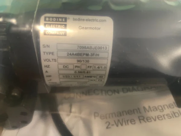 Bodine Electric 24A4BEPM-3F/H Part Number 7098AB - Image 2