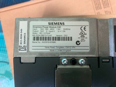 Siemens 6SL3224-0BE13-7UA0. Sinamics G120 Power Module 240 (UK/EU Please Read) Siemens 6SL3224-0BE13-7UA0. Sinamics G120 Power Module 240 (UK/EU Please Read) - Image 2