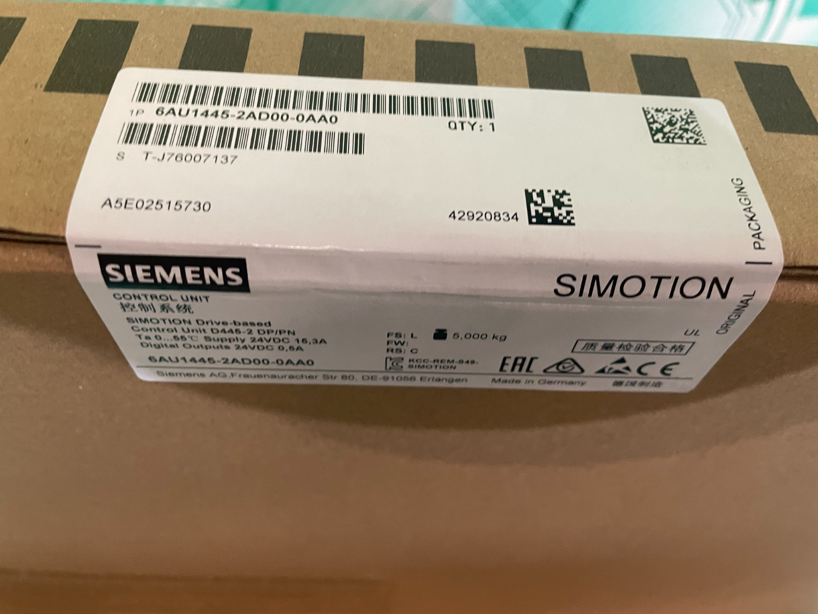 Siemens 6AU1445-2AD00-0AA0. D445-2 DP/PN Simotion D. (UK And EU Buyers Read) Siemens 6AU1445-2AD00-0AA0. D445-2 DP/PN Simotion D. (UK And EU Buyers Read) - Image 2