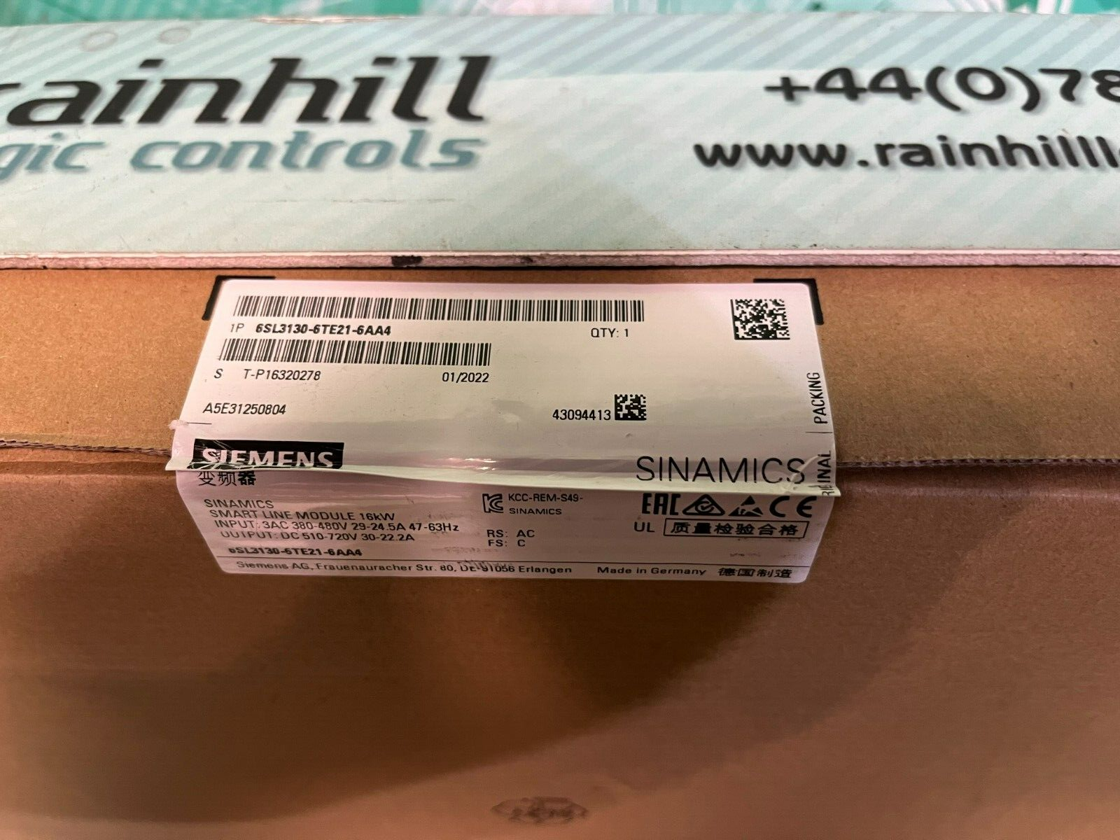 Siemens Sinamics. 6SL3130-6TE21-6AA4. Smarti Line Module 16kW. ( UK/EU Read) Siemens Sinamics. 6SL3130-6TE21-6AA4. Smarti Line Module 16kW. ( UK/EU Read) - Image 2