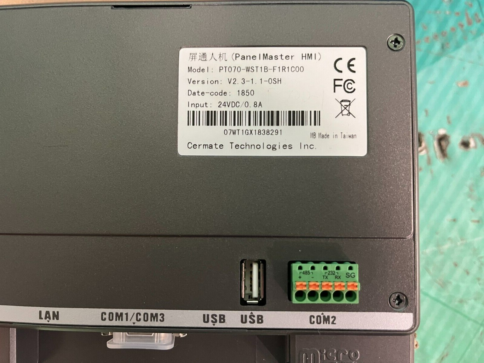 Panel Master HMI. PT070-WST1B-F1R1C00. Operator Panel. (UK/EU Read) Panel Master HMI. PT070-WST1B-F1R1C00. Operator Panel. (UK/EU Read) - Image 2