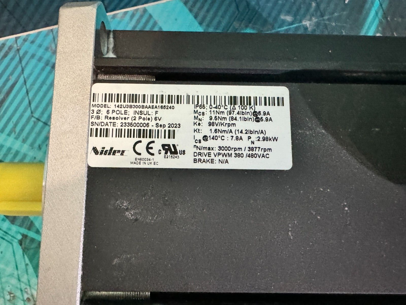 Nidec, Control Techniques, Emerson. 142U3B300BAAEA165240 Servo. (UK And EU Read) Nidec, Control Techniques, Emerson. 142U3B300BAAEA165240 Servo. (UK And EU Read) - Image 3