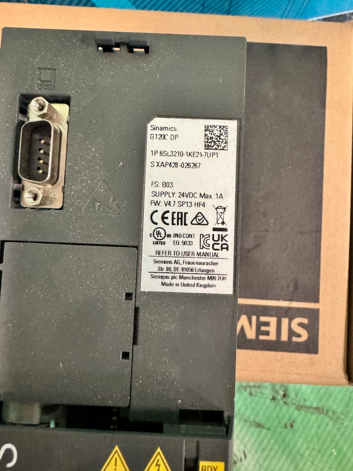 Siemens 6SL3210-1KE21-7UP1. Sinamics G120C DP. (UK And EU Buyers Read) Siemens 6SL3210-1KE21-7UP1. Sinamics G120C DP. (UK And EU Buyers Read) - Image 2
