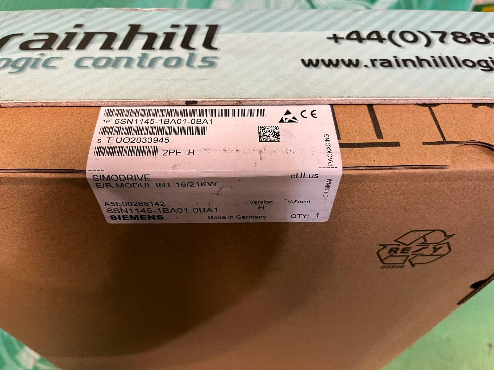 Siemens 6SN1145-1BA01-0BA1. Simodrive 611 E/R Modul INT 16/21kW. (UK/EU Read) Siemens 6SN1145-1BA01-0BA1. Simodrive 611 E/R Modul INT 16/21kW. (UK/EU Read) - Image 2