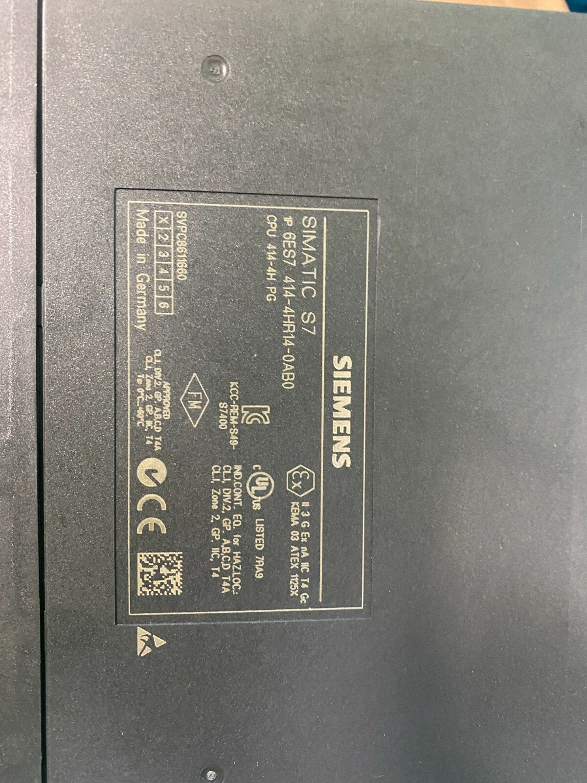 Siemens 6ES7 414-4HR14-0AB0. CPU 414-4H PG. (UK/EU Read) Siemens 6ES7 414-4HR14-0AB0. CPU 414-4H PG. (UK/EU Read) - Image 2