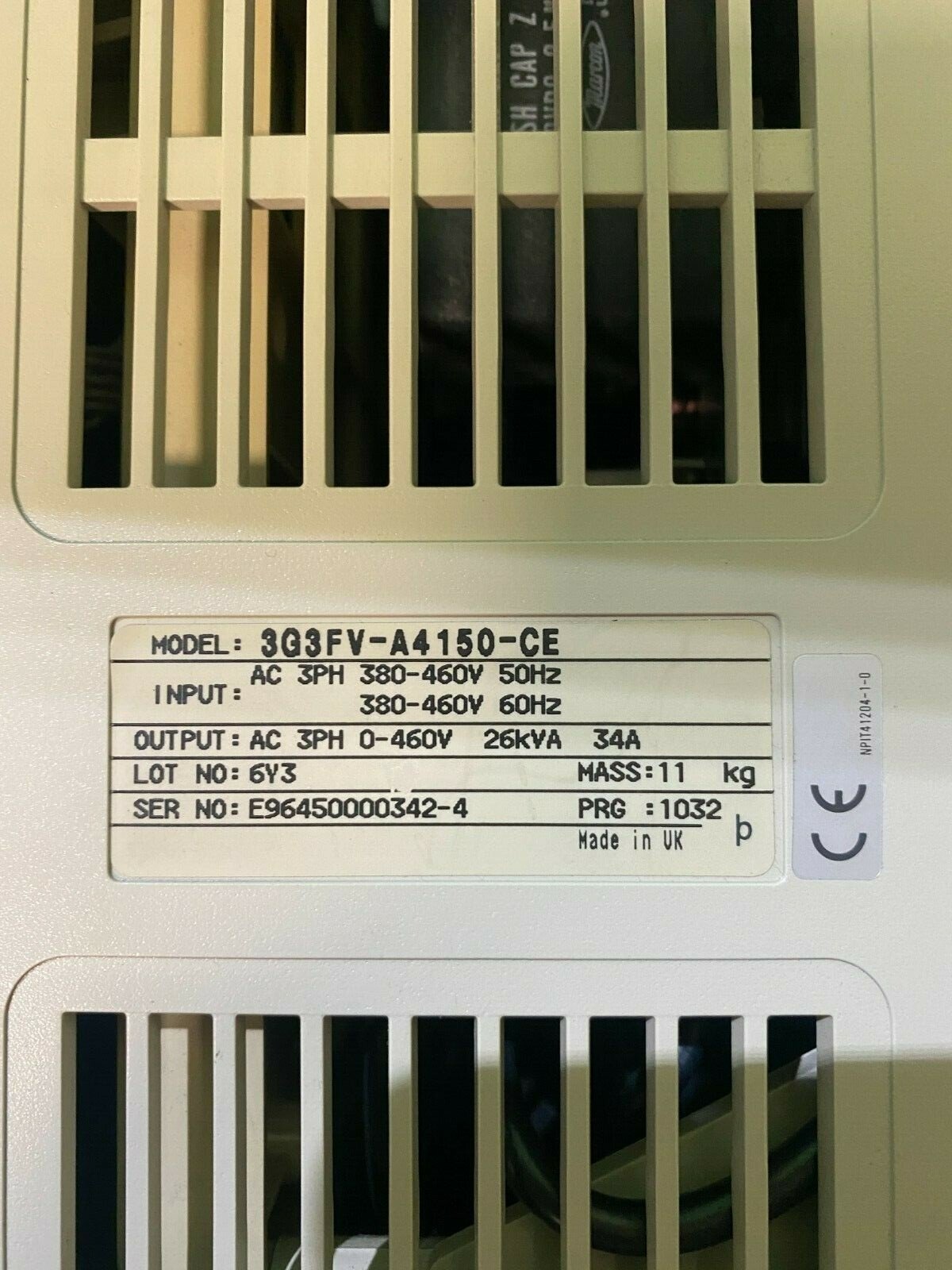 Omron 3G3FV-A4150-CE. 3G3FVA4150CE. Sysdrive. (UK And EU Buyers Please Read) Omron 3G3FV-A4150-CE. 3G3FVA4150CE. Sysdrive. (UK And EU Buyers Please Read) - Image 2