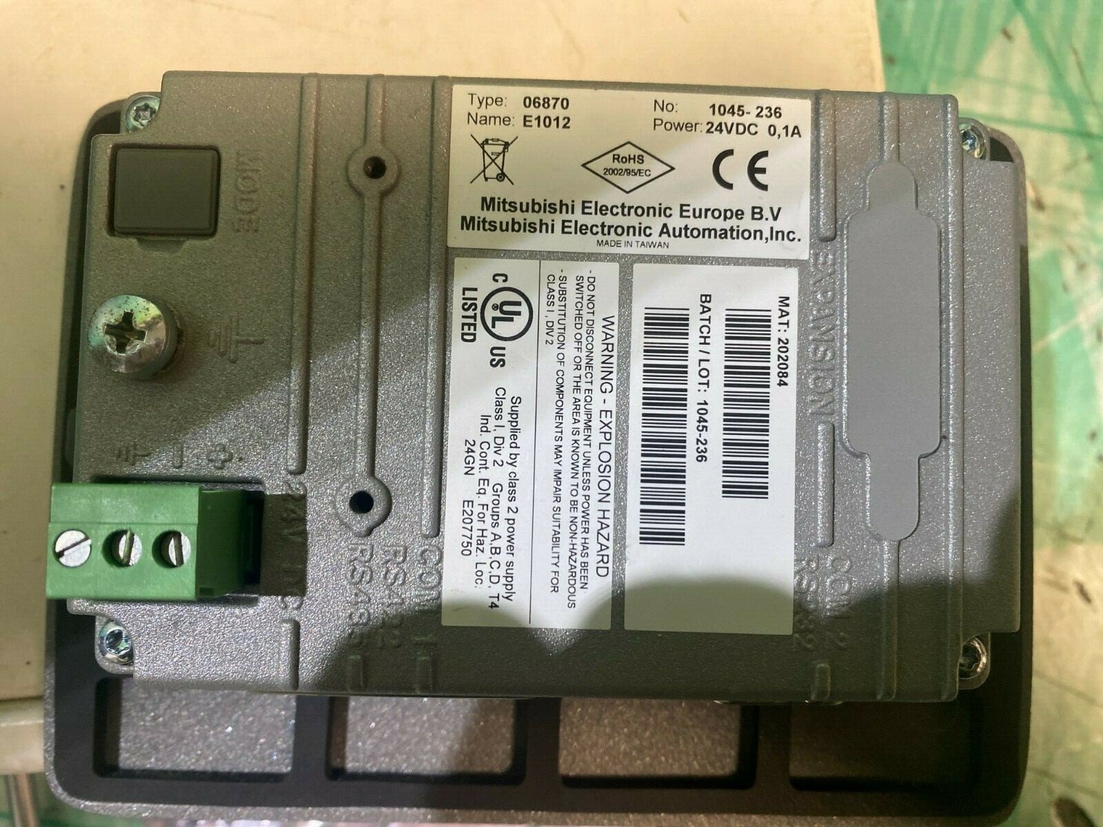 Beijer. Mitsubishi / Beijer E1012. E 1012.HMI,Operator Panel.(UK/EU Please Read) Beijer. Mitsubishi / Beijer E1012. E 1012.HMI,Operator Panel.(UK/EU Please Read) - Image 2