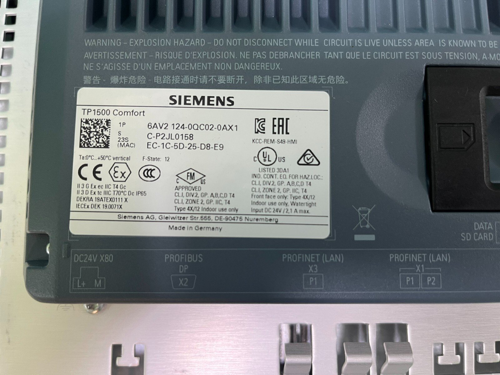 Siemens 6AV2 124-0QC02-0AX1. 6AV2124-0QC02-0AX1. (UK And EU Read) Siemens 6AV2 124-0QC02-0AX1. 6AV2124-0QC02-0AX1. (UK And EU Read) - Image 2