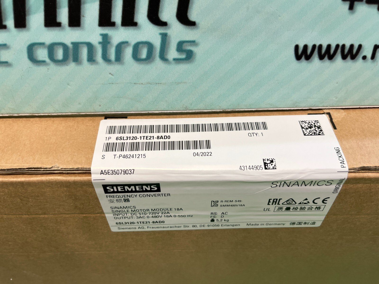 Siemens 6SL3120-1TE21-8AD0. 6SL3120 1TE21 8AD0. (UK/EU Please Read) Siemens 6SL3120-1TE21-8AD0. 6SL3120 1TE21 8AD0. (UK/EU Please Read) - Image 2