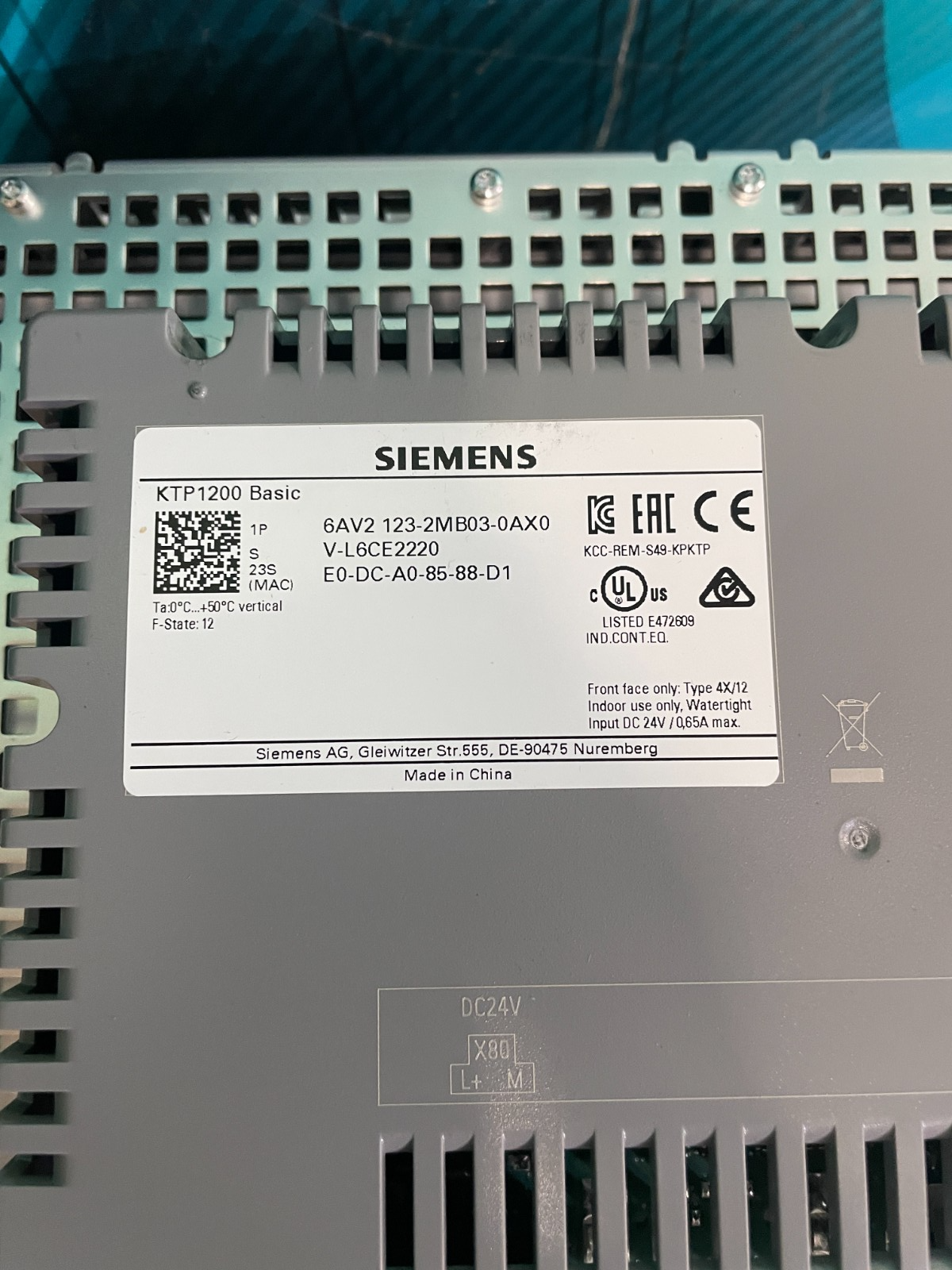 Siemens 6AV2 123-2MB03-0AX0. 6AV2123-2MB03-0AX0. KTP1200 Basic. (UK And EU Read) Siemens 6AV2 123-2MB03-0AX0. 6AV2123-2MB03-0AX0. KTP1200 Basic. (UK And EU Read) - Image 2