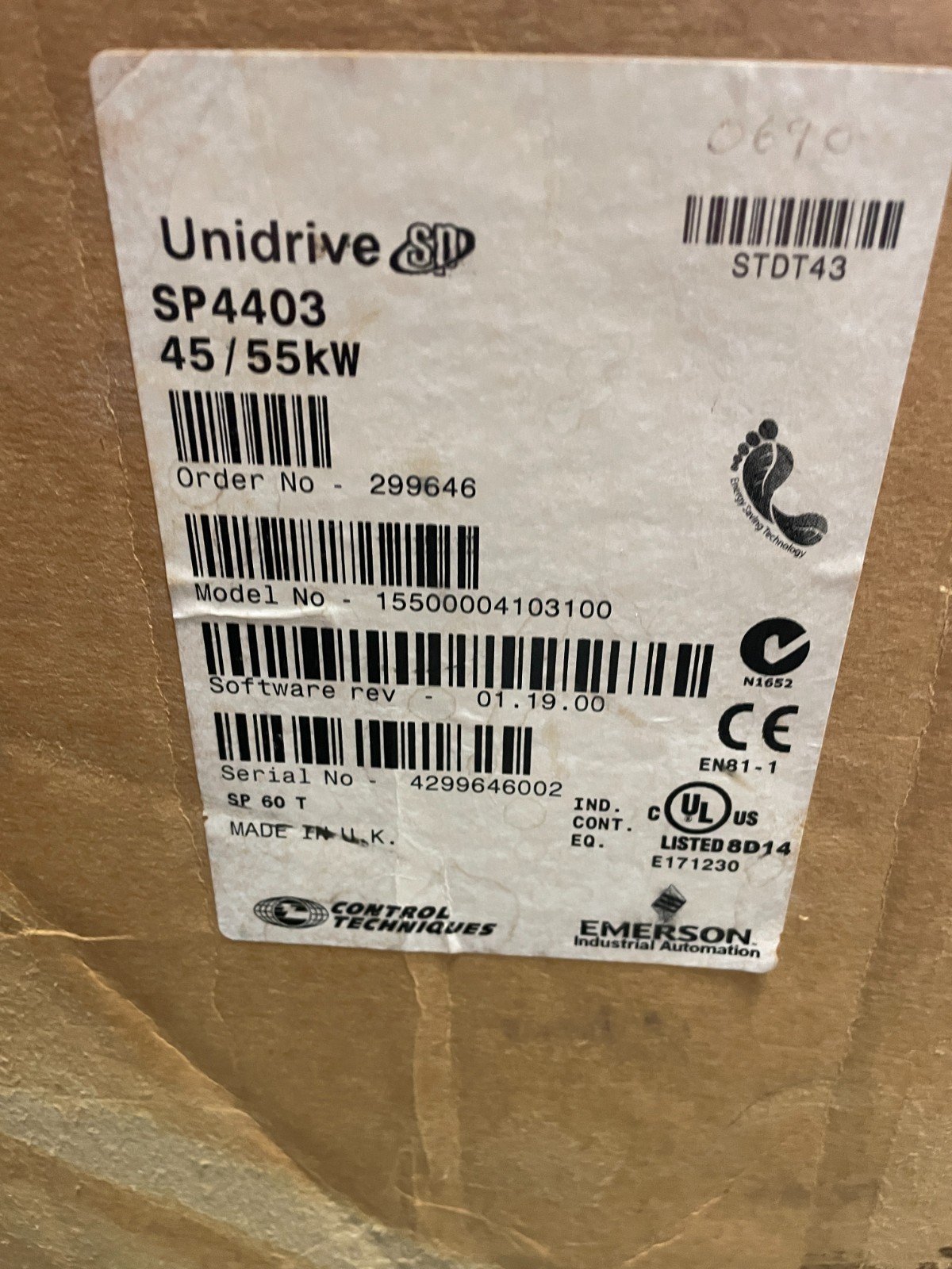 Control Techniques SP4403. SP 4403.(UK/EU Buyers Please Read) Control Techniques SP4403. SP 4403.(UK/EU Buyers Please Read) - Image 4