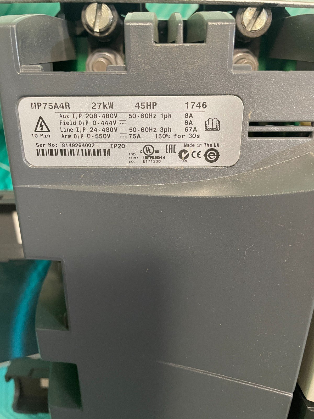 Control Techniques MP75A4R. Mentor MP. (UK/EU Read) Control Techniques MP75A4R. Mentor MP. (UK/EU Read) - Image 2