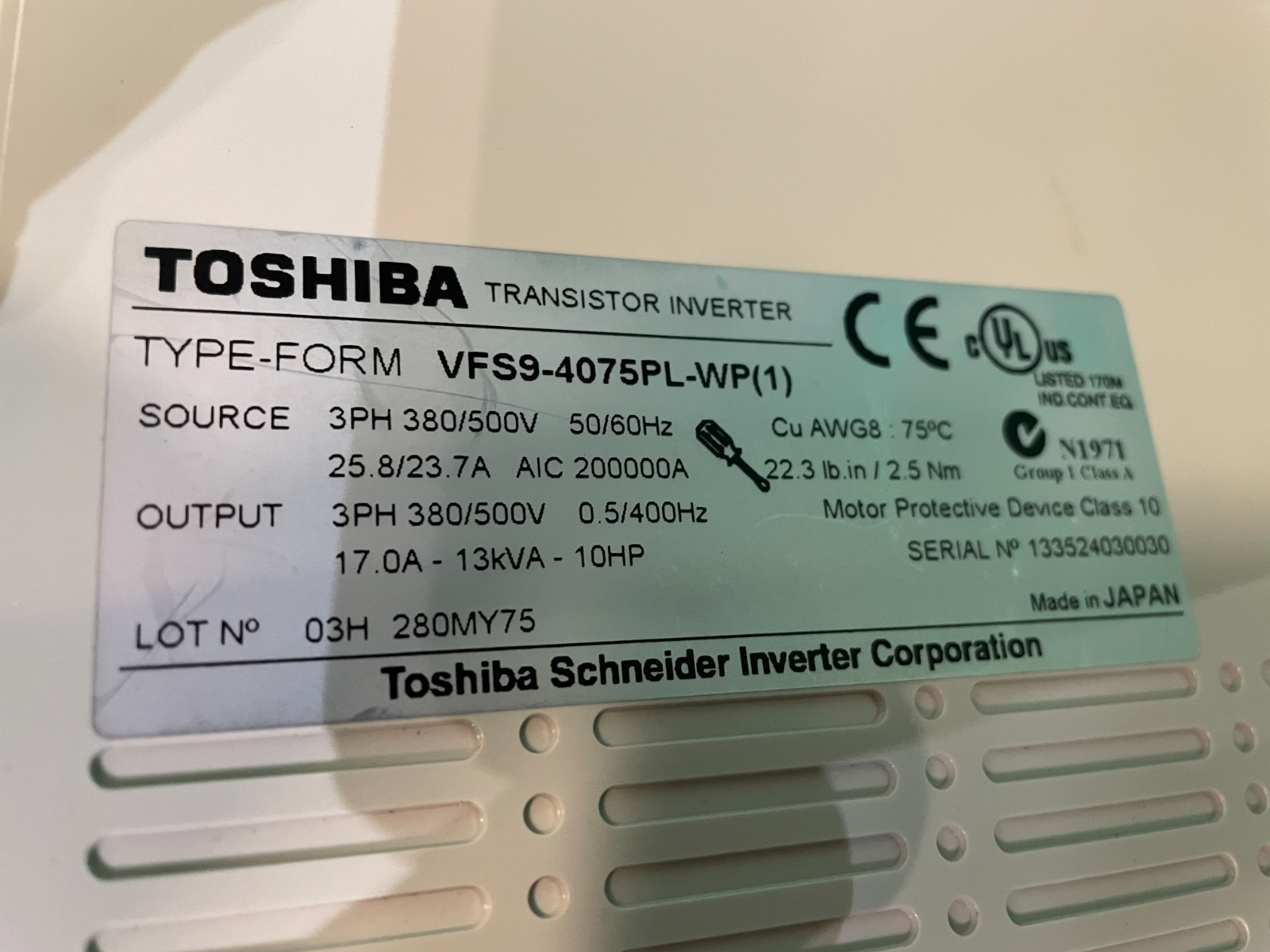 Toshiba VFS9-4075PL-WP. (UK And EU Buyers Read) Toshiba VFS9-4075PL-WP. (UK And EU Buyers Read) - Image 2
