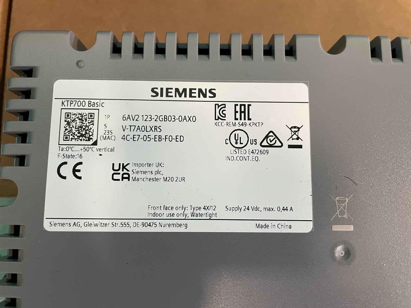 Siemens 6AV2 123-2GB03-0AX0. 6AV2123-2GB03-0AX0. KTP700 Basic. (UK And EU Read) Siemens 6AV2 123-2GB03-0AX0. 6AV2123-2GB03-0AX0. KTP700 Basic. (UK And EU Read) - Image 2