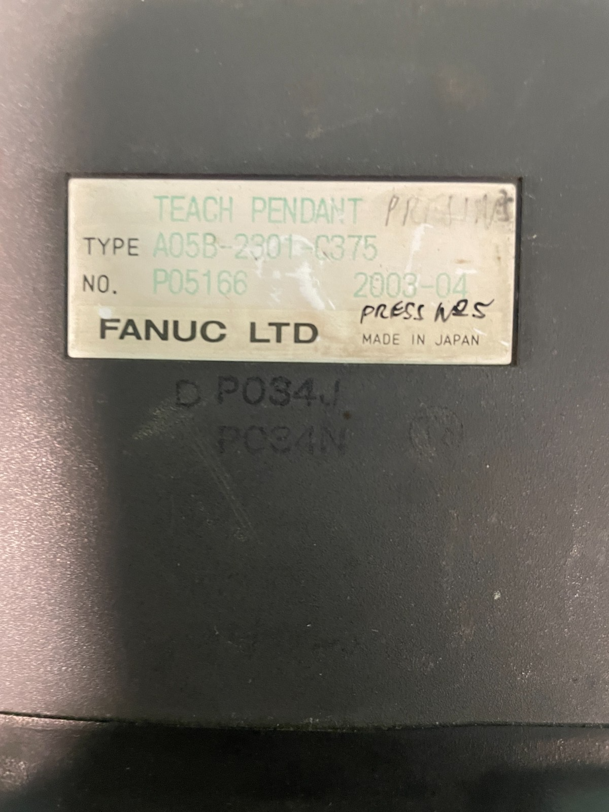 Fanuc A05B-2301-C375. Robot Teach Pendant. (UK And EU Buyers Please Read) Fanuc A05B-2301-C375. Robot Teach Pendant. (UK And EU Buyers Please Read) - Image 2