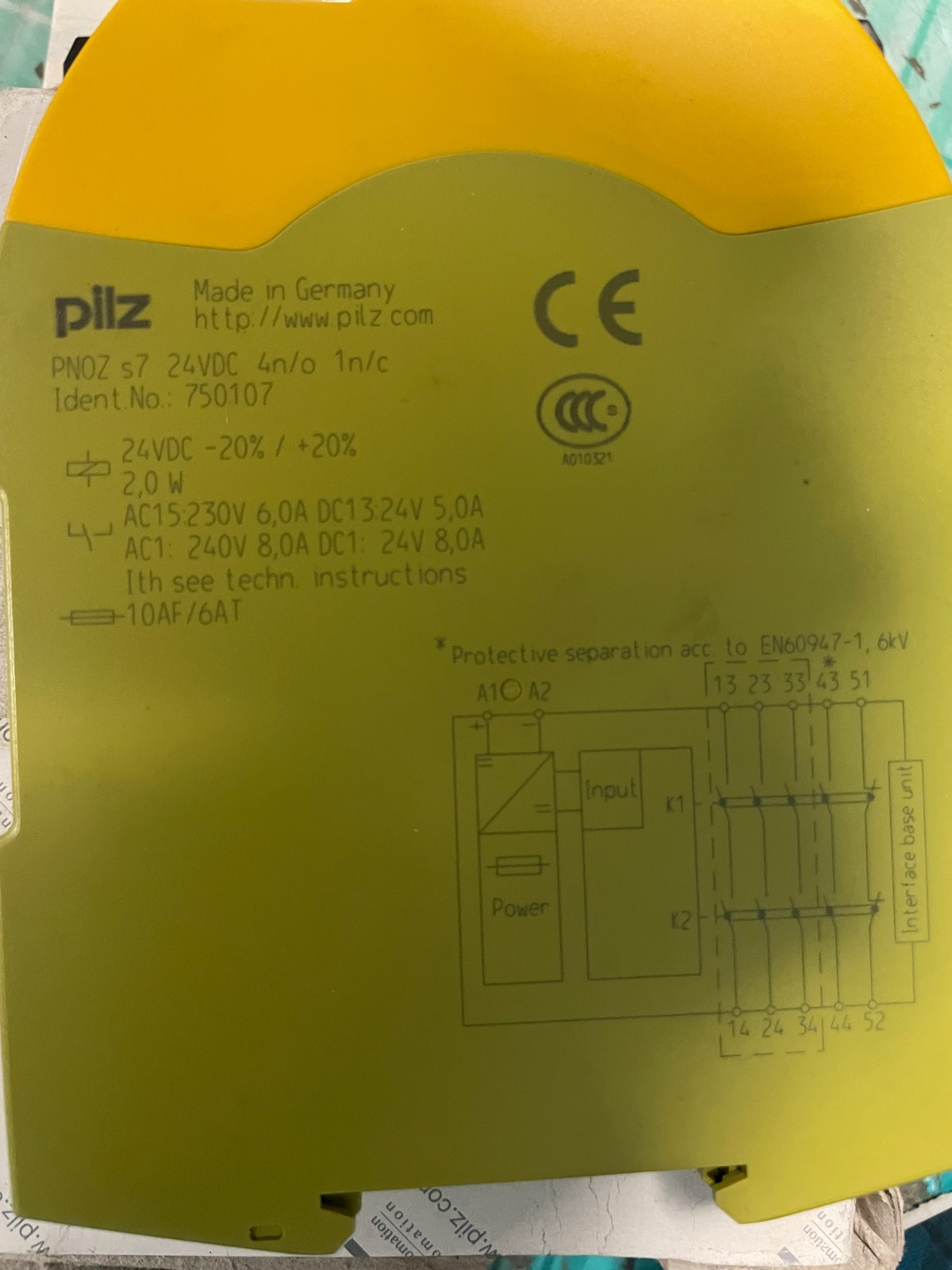 Pilz PNOZ s7. (750107). Safety relay expansion. (UK And EU Buyers Please Read) Pilz PNOZ s7. (750107). Safety relay expansion. (UK And EU Buyers Please Read) - Image 2