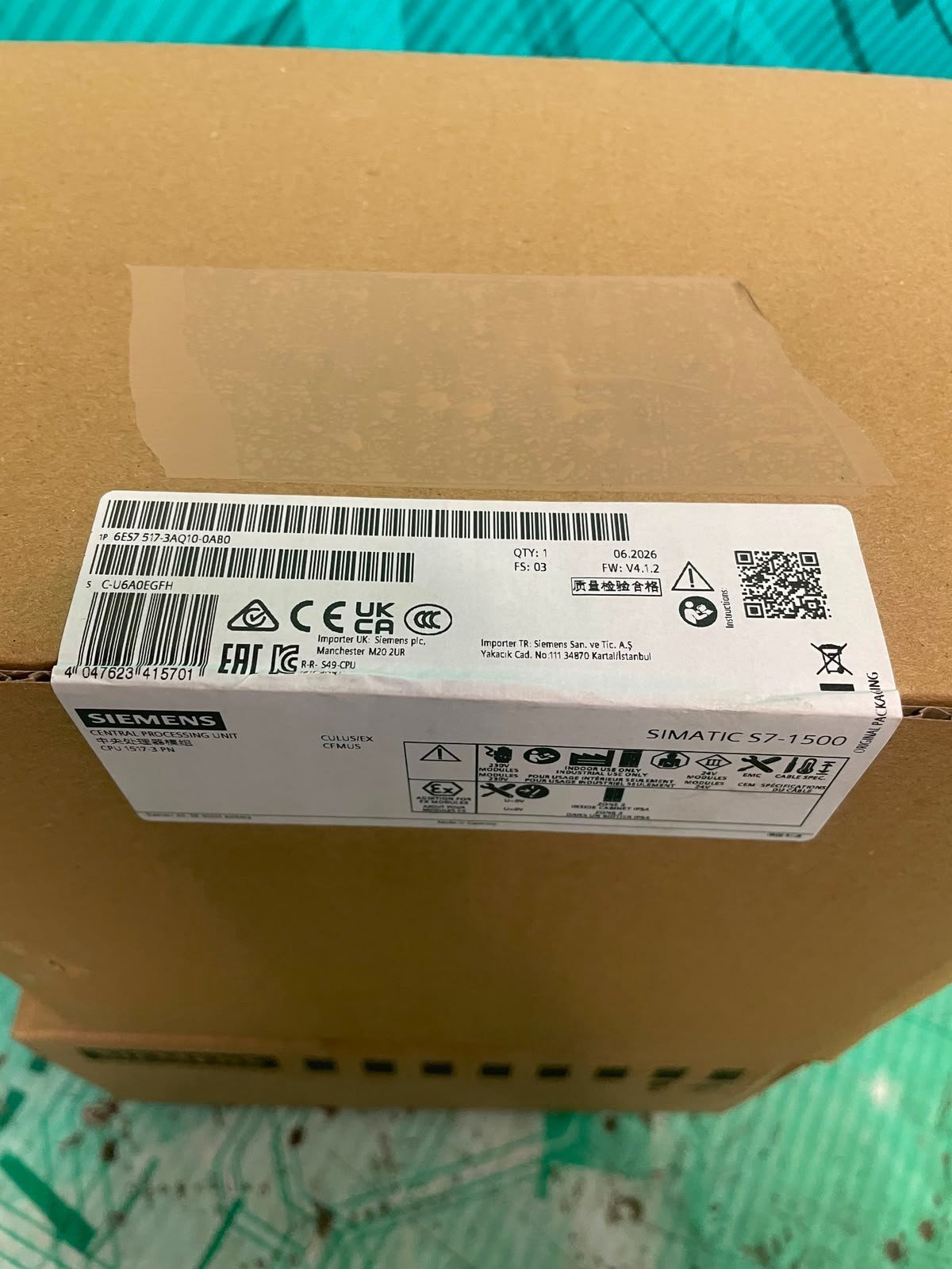 Siemens 6ES7517-3AQ10-0AB0 SIMATIC S7-1500 CPU 1517-3 PN/DP PLC Siemens 6ES7517-3AQ10-0AB0 SIMATIC S7-1500 CPU 1517-3 PN/DP PLC - Image 2